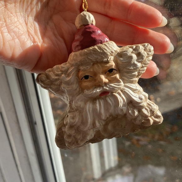 Vintage armchair shopper Santa celestial set of 3 Christmas ornaments sun moon - Picture 8 of 10